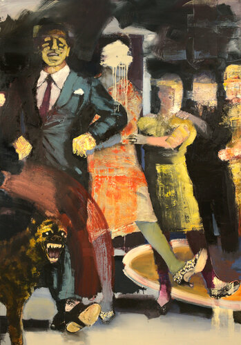 The procession (middle panel) by Jarik Jongman, Painting for Sale on Singulart