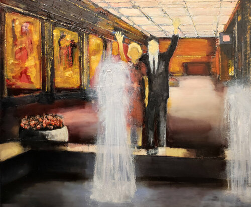 Happiness machines - Northpark Shopping Center, Dallas, Texas de Jarik Jongman, Pintura a la venta en Singulart