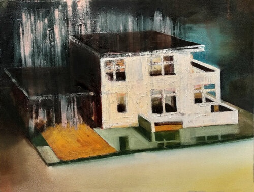 Rietveld maquette, Smedes house, Den Dolder van Jarik Jongman, Schilderij te koop op Singulart