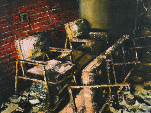 Waiting room (7) by Jarik Jongman, Painting for Sale on Singulart