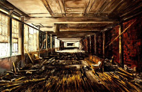 Interior (5) by Jarik Jongman, 油畫 for Sale on Singulart