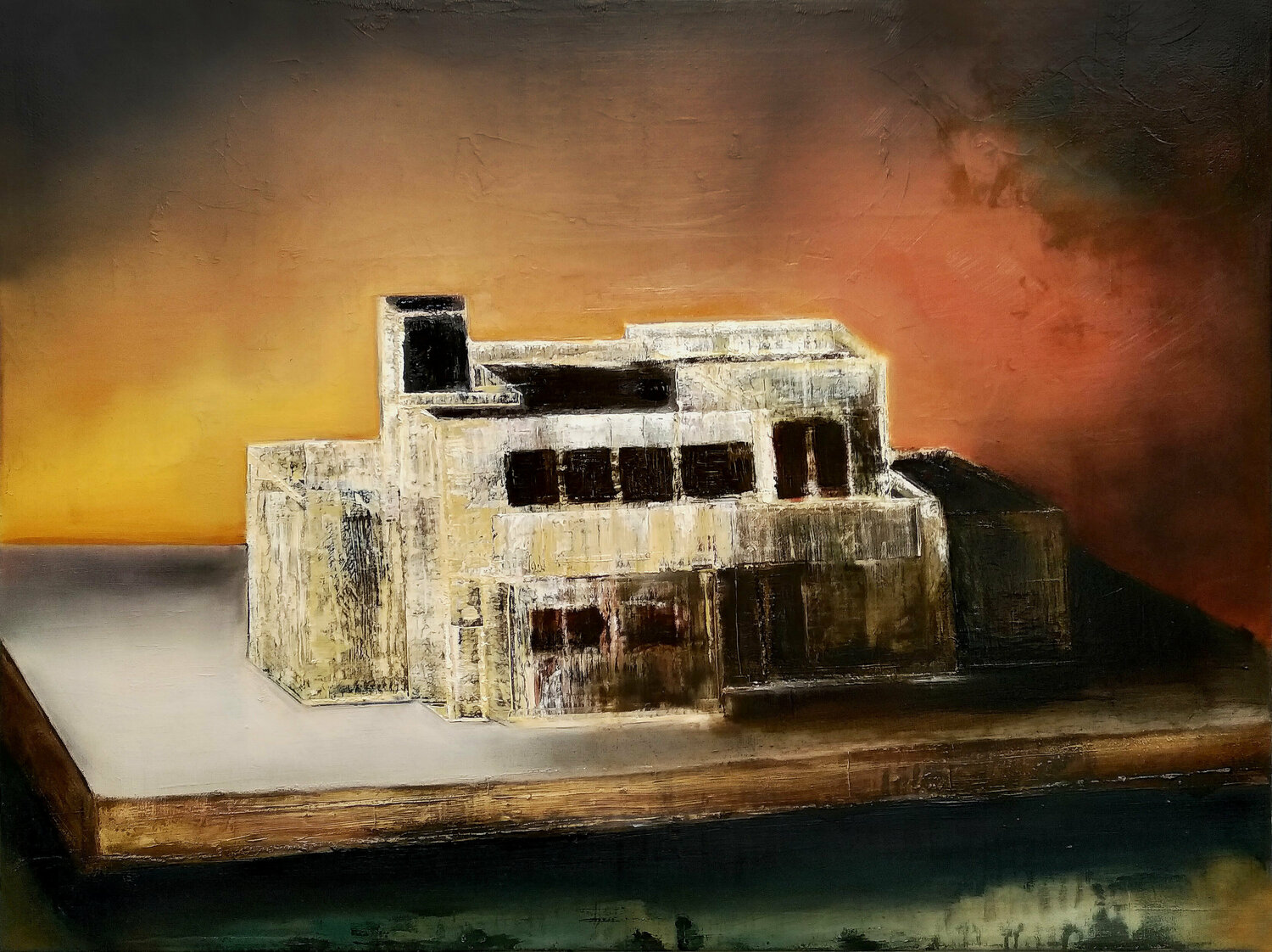 Rietveld maquette, Schenkkan house # 2, Amsterdam Jarik Jongman Originalgemälde zu verkaufen