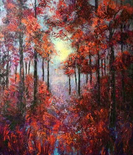 Autumn  Red van Colette Baumback, Schilderij te koop op Singulart
