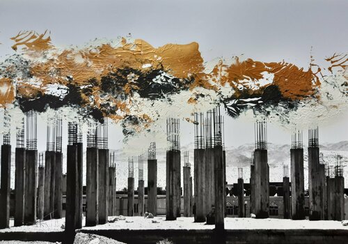 Aus der Traum (Baustelle Marokko) de Christian v. Grumbkow, Obra en papel a la venta en Singulart