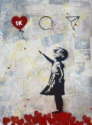 Banksy update available par Michel Acosta Perez, Peinture en vente sur Singulart