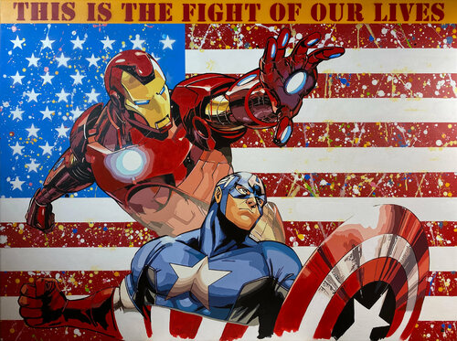 THIS IS THE FIGHT OF OUR LIVES par Michel Acosta Perez, Peinture en vente sur Singulart