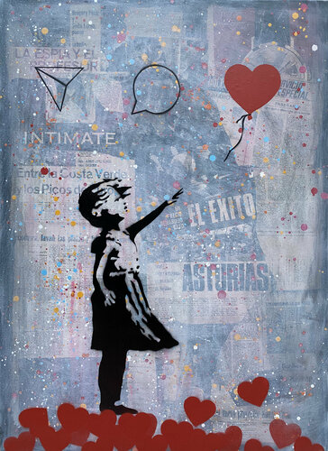 Banksy update available (EL EXITO) par Michel Acosta Perez, Peinture en vente sur Singulart