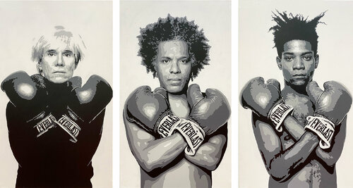 POP ART IS ALIVE (AUTORRETRATO) TRIPTICO Michel Acosta Perez