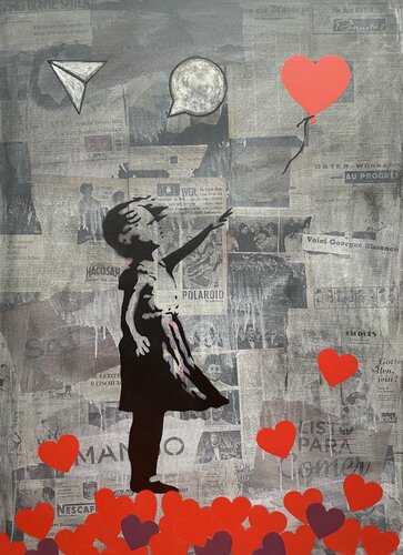EL EXITO 5 (Banksy update available) par Michel Acosta Perez, Peinture en vente sur Singulart