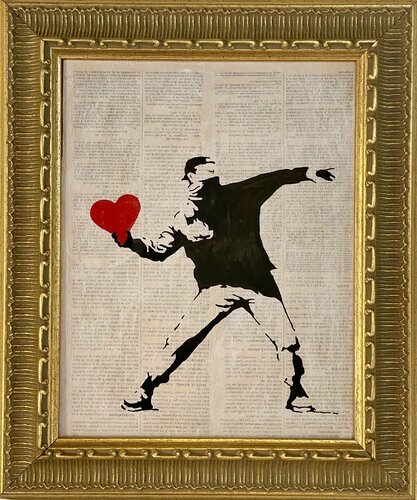 Banksy update available (TAKE LIKE) di Michel Acosta Perez, Pittura in vendita su Singulart
