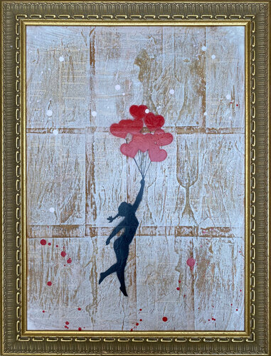 Banksy update available (ALGO MAS QUE UN JUGUETE) 2 van Michel Acosta Perez, Schilderij te koop op Singulart