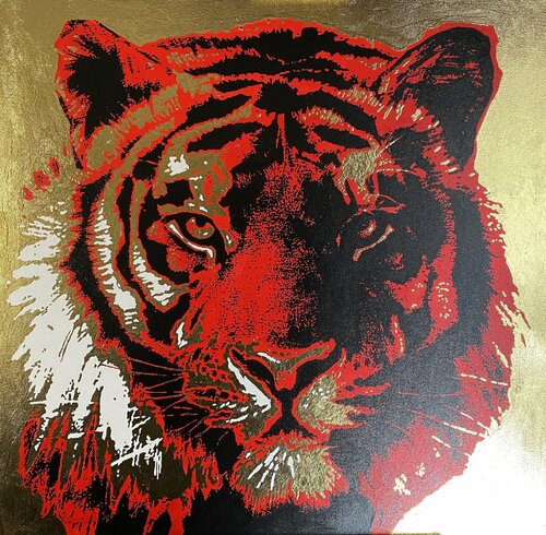 PORTRAIT IN GOLD de Michel Acosta Perez, Pintura a la venta en Singulart