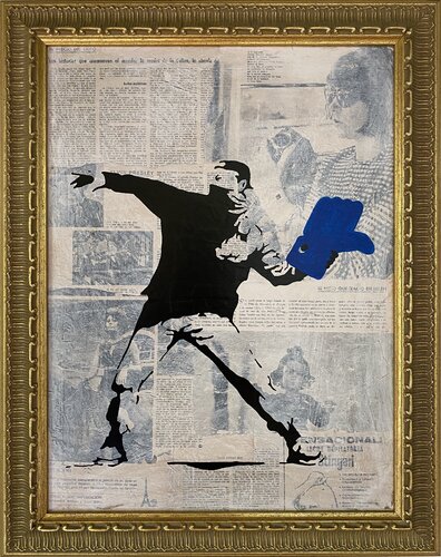 Banksy update available (EL PRECIO DEL ÉXITO) by Michel Acosta Perez, Painting for Sale on Singulart