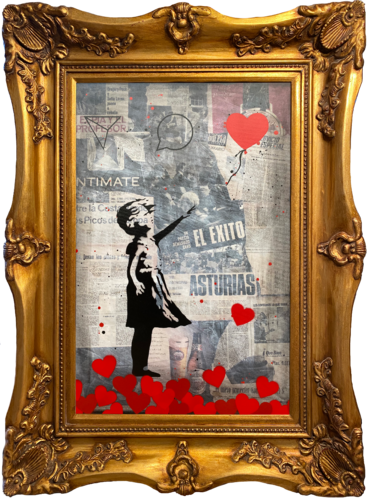 Banksy update available (EL EXITO) 13 van Michel Acosta Perez, Schilderij te koop op Singulart