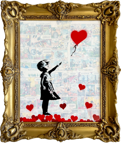 Banksy update available (Inocencia) de Michel Acosta Perez, Pintura a la venta en Singulart