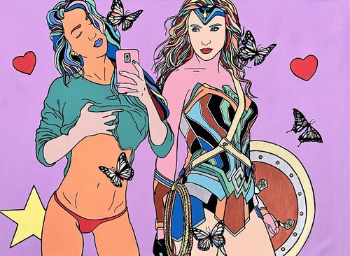 LA GRAN FAMILIA 4 (Raúl Martínez Update Available) van Michel Acosta Perez, Schilderij te koop op Singulart