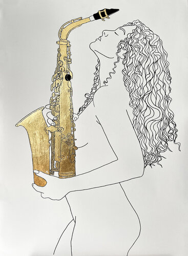 "MUSA" (Saxo) de Michel Acosta Perez, Pintura a la venta en Singulart