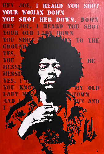 HEY JOE (RED) di Michel Acosta Perez, Pittura in vendita su Singulart