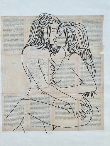 LOVERS van Michel Acosta Perez, Schilderij te koop op Singulart