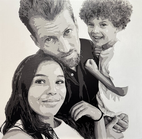 RETRATO DE FAMILIA par Michel Acosta Perez, Peinture en vente sur Singulart