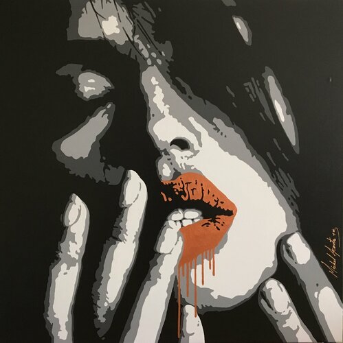 RED LIPS de Michel Acosta Perez, Pintura a la venta en Singulart