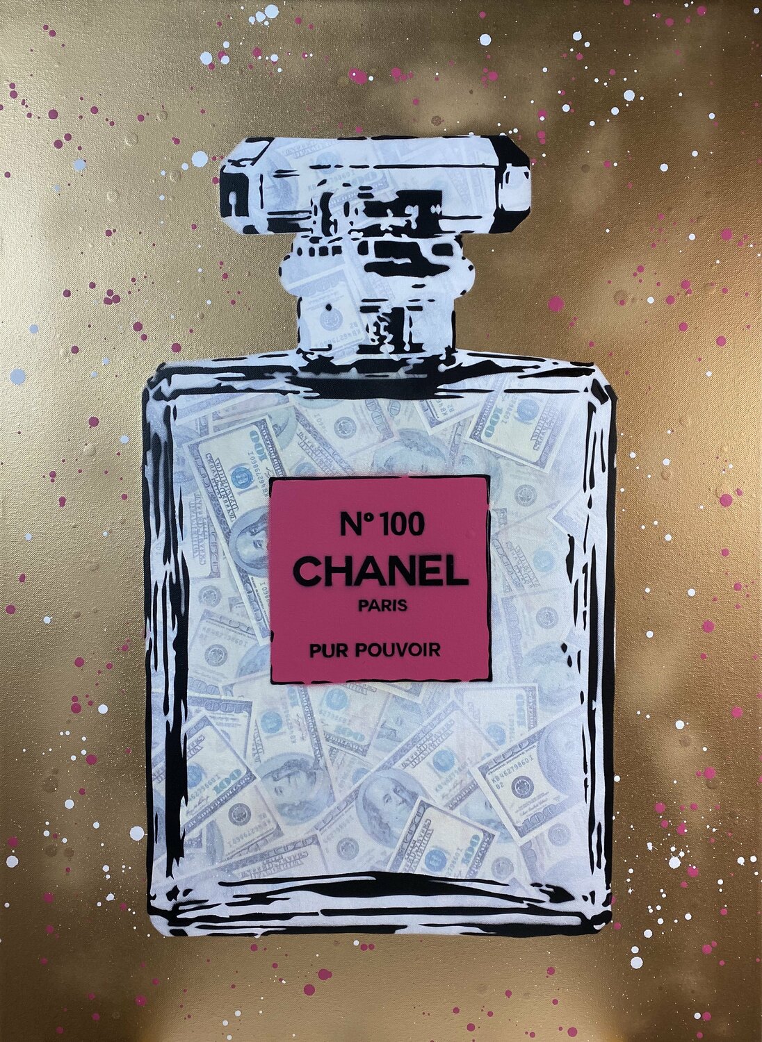Nº 100 (PUR POUVOIR) Michel Acosta Perez Originalgemälde zu verkaufen