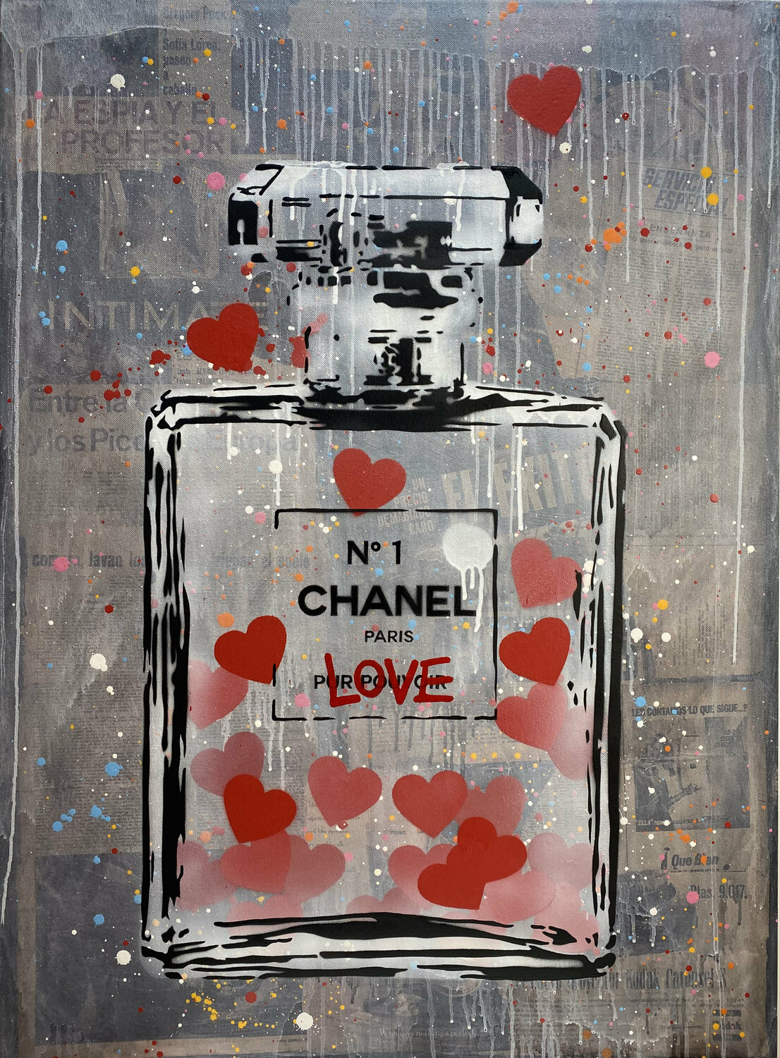 CHANEL Nº 1 (it's love, it's not power) Michel Acosta Perez Dipinto originale in vendita