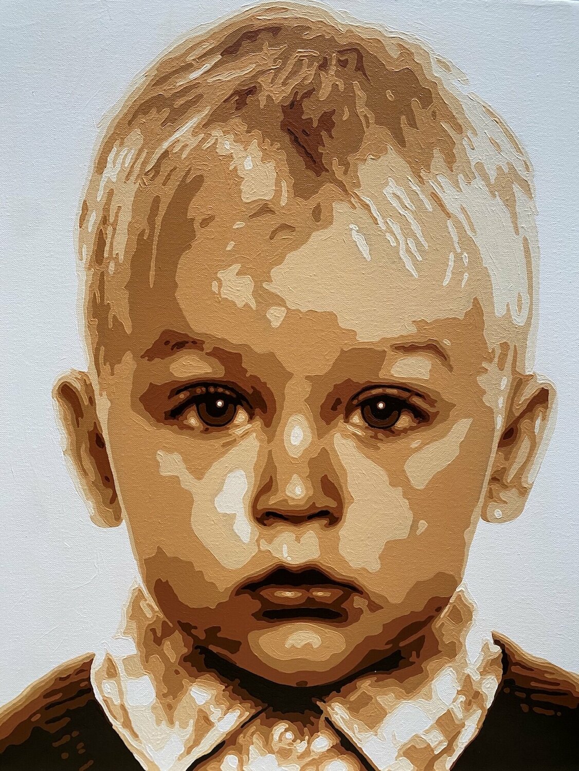 RETRATO DE NIÑO 25 Michel Acosta Perez Originalgemälde zu verkaufen