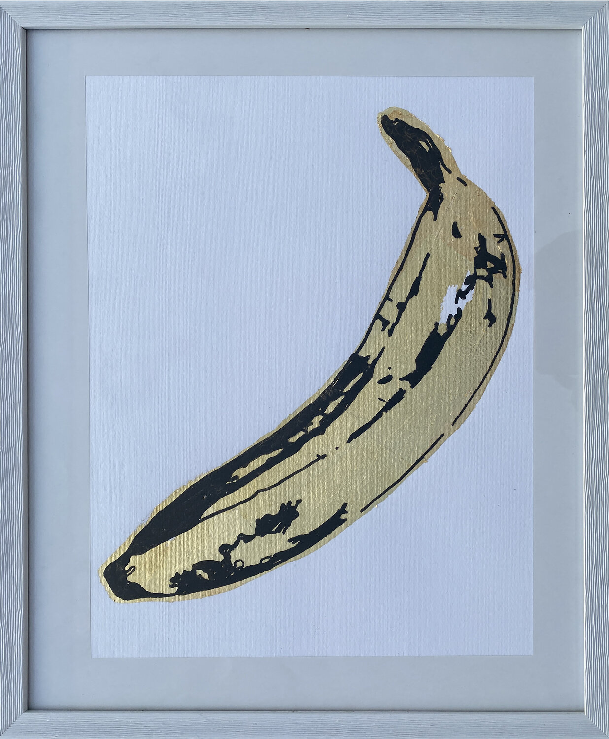 Warhol update available (Gold Banana) Michel Acosta Perez Originalgemälde zu verkaufen