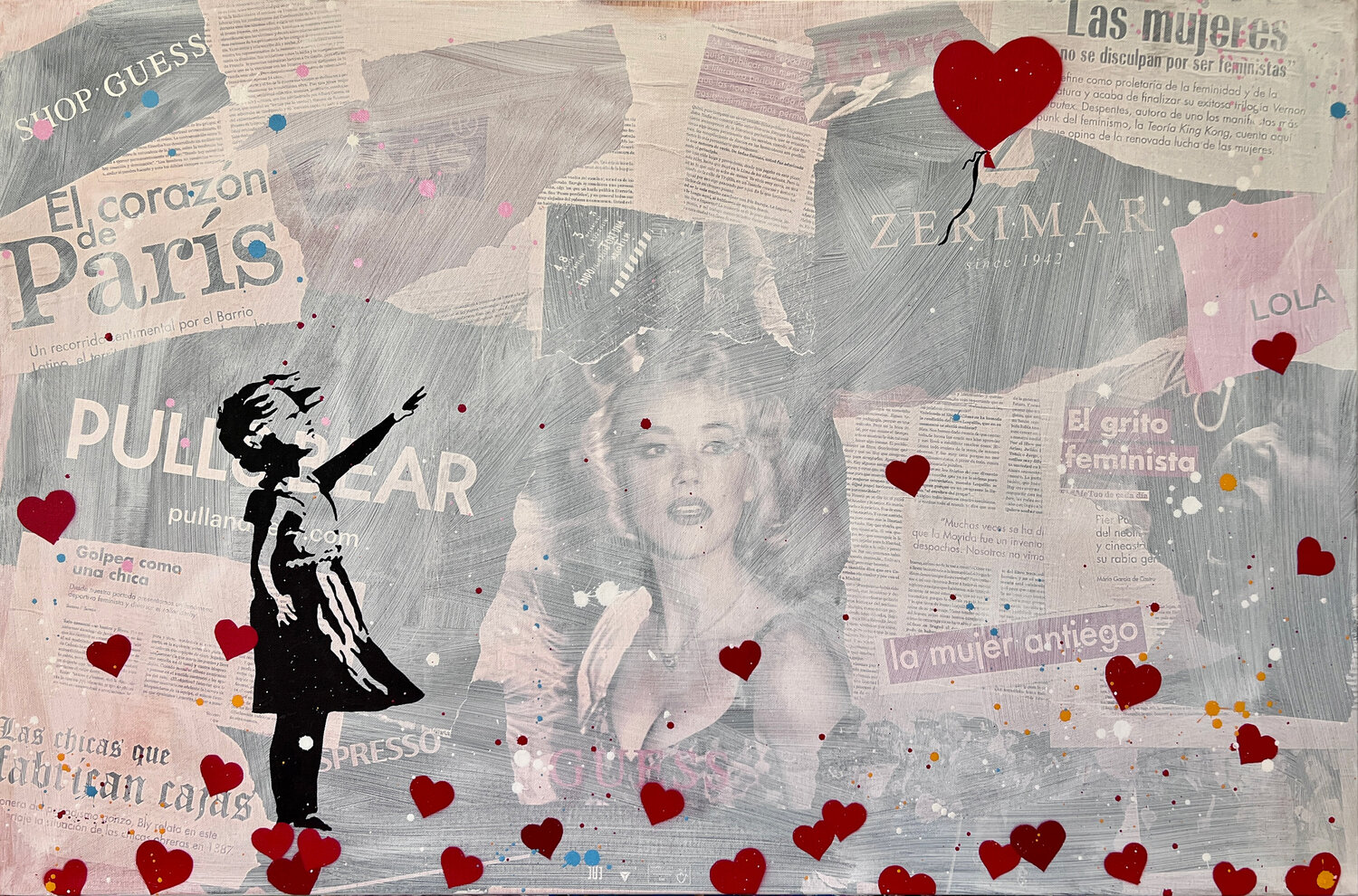 Banksy update available (ANTIEGO) Michel Acosta Perez Dipinto originale in vendita