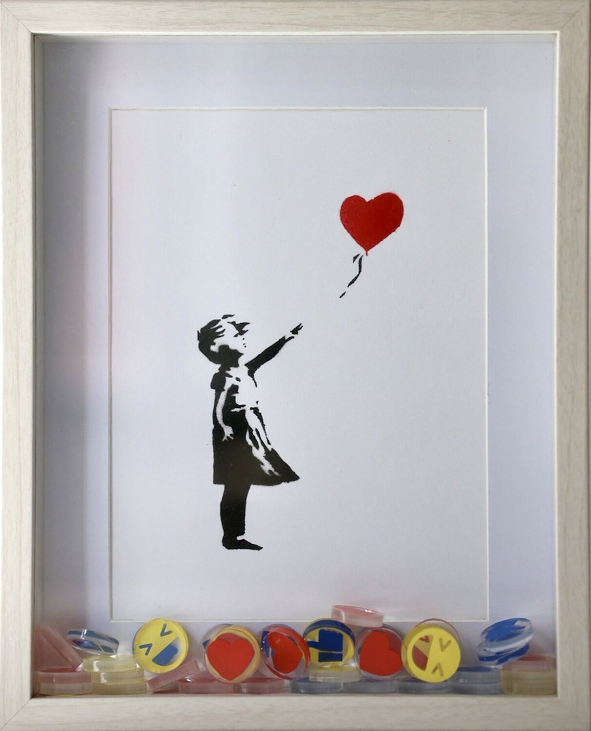 Banksy update available (All You Need is a Like) 2 Michel Acosta Perez Dipinto originale in vendita