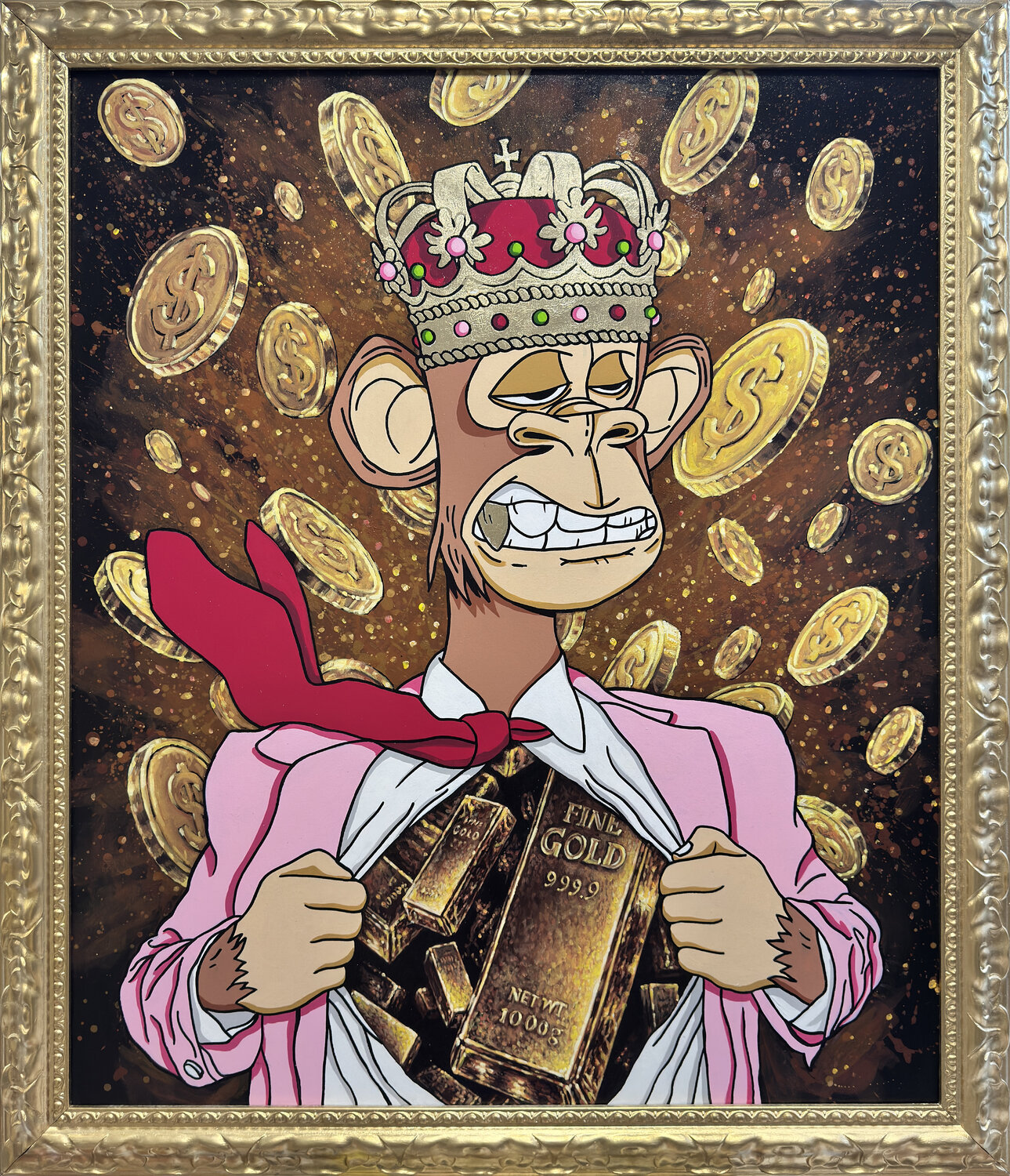 GOLD EXPLOSION Michel Acosta Perez Original painting for sale