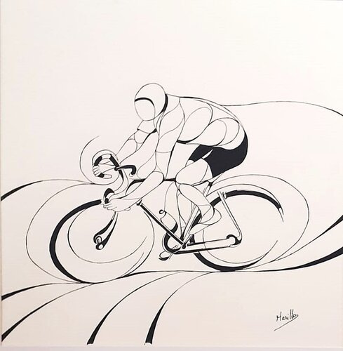 cyclisme Paris 2024 von Antoine HARILLO, Zeichnungen kaufen auf Singulart