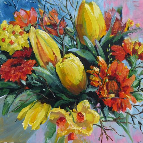 Spring 2022 van Sabine Huening, Schilderij te koop op Singulart