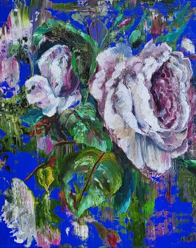 Baroque Flower van Sabine Huening, Schilderij te koop op Singulart