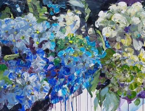 Hortensien di Sabine Huening, Pittura in vendita su Singulart