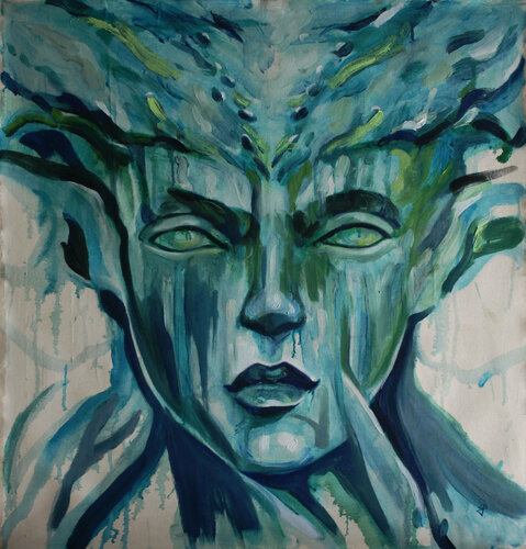 Medusa Head van Claudia Barbu, Schilderij te koop op Singulart
