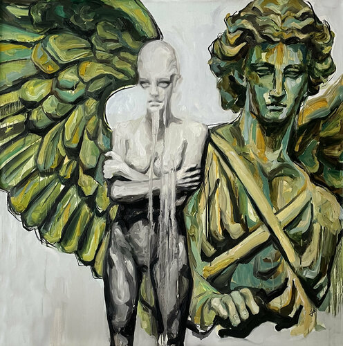 Superhuman Strength by Claudia Barbu, 油畫 for Sale on Singulart