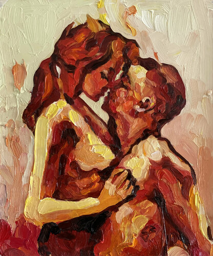 Fire Sparks. Tender love di Claudia Barbu, Pittura in vendita su Singulart