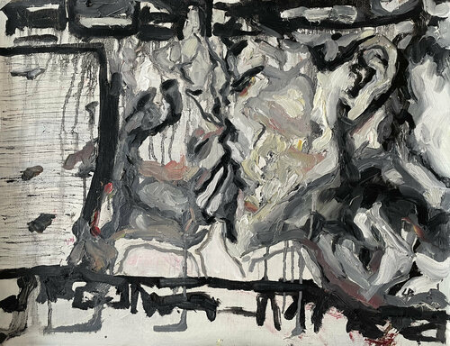 abstract kisses di Claudia Barbu, Pittura in vendita su Singulart