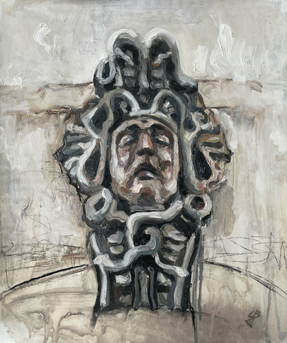 Snake Hair Figure di Claudia Barbu, Pittura in vendita su Singulart