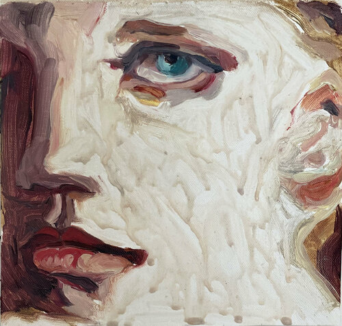 Blue Eyes par Claudia Barbu, Peinture en vente sur Singulart