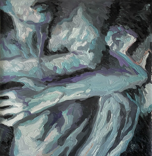 Moonlight Kisses by Claudia Barbu, 油畫 for Sale on Singulart