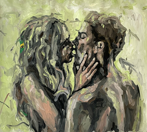 Underwater Kiss by Claudia Barbu, 油畫 for Sale on Singulart
