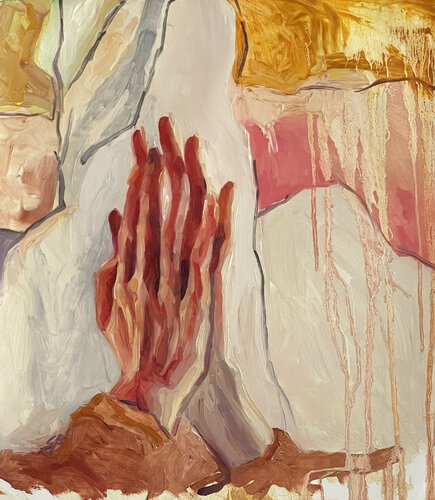 Touching Hands by Claudia Barbu, Painting for Sale on Singulart