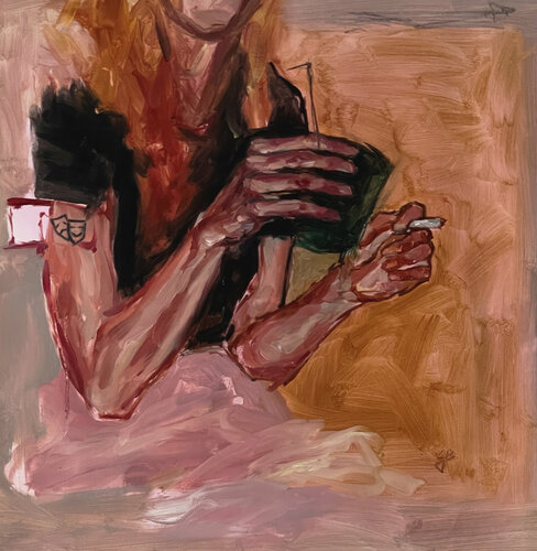 social life by Claudia Barbu, Painting for Sale on Singulart