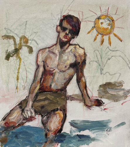 Shining Sun de Claudia Barbu, Pintura a la venta en Singulart