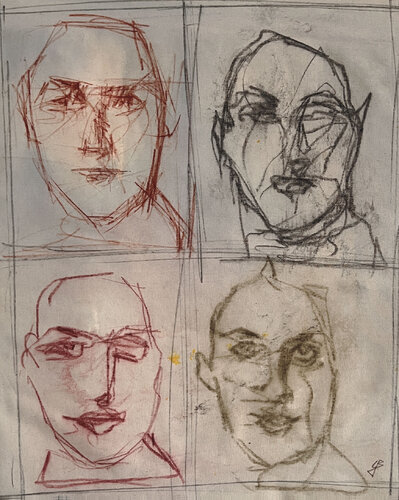 Weird Faces von Claudia Barbu, Malerei kaufen auf Singulart