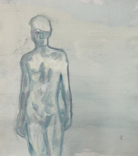 Blue Beach Boy von Claudia Barbu, Malerei kaufen auf Singulart