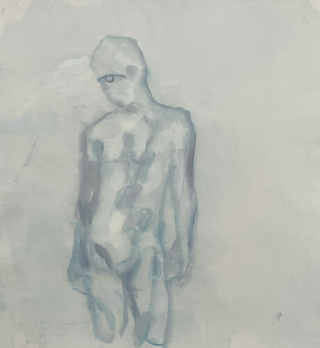 Blue van Claudia Barbu, Schilderij te koop op Singulart